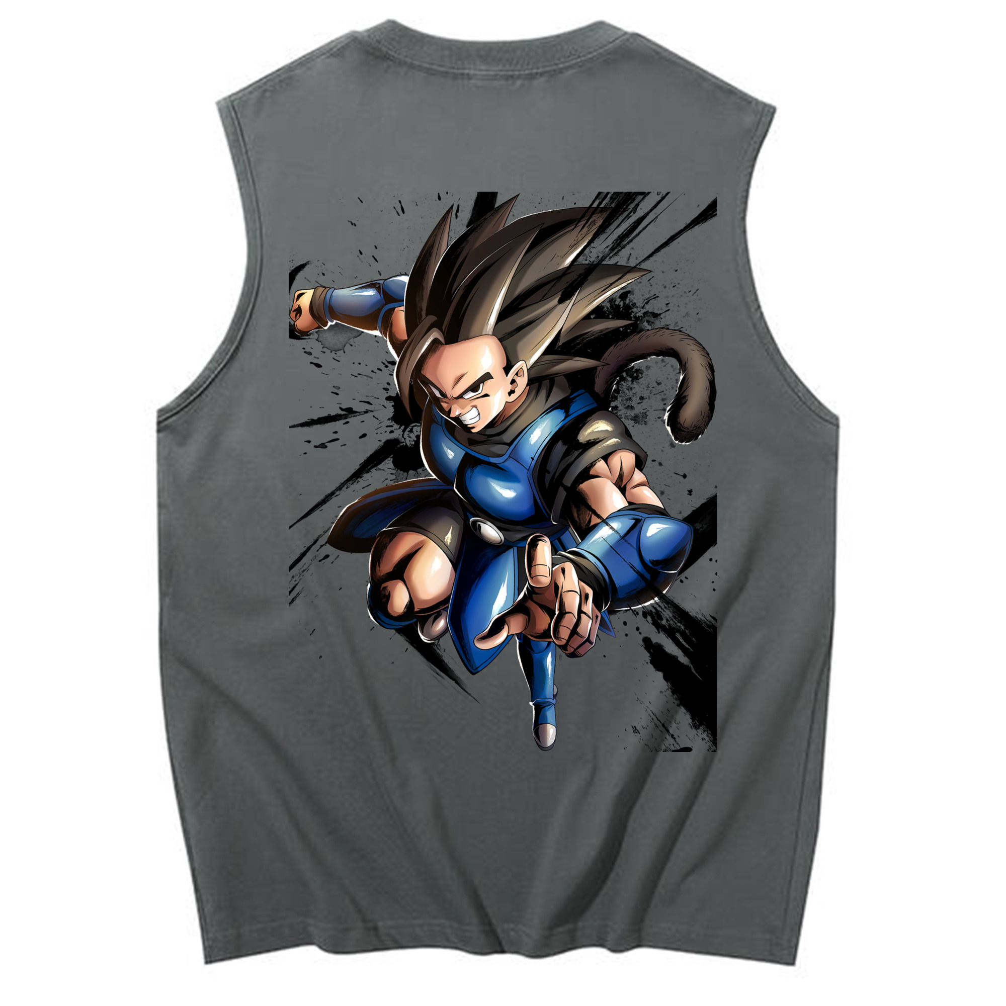 （画像用） ドラゴンボール ベジータ四世（Bejīta Yonsei）DRAGON BALL Vegeta IV コットン100％タンクトップ（背面プリント）